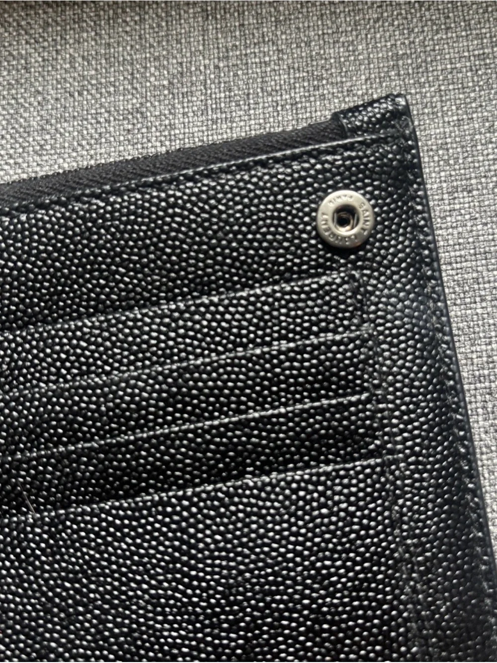 Yves Saint Laurent Black Leather Envelope Wallet